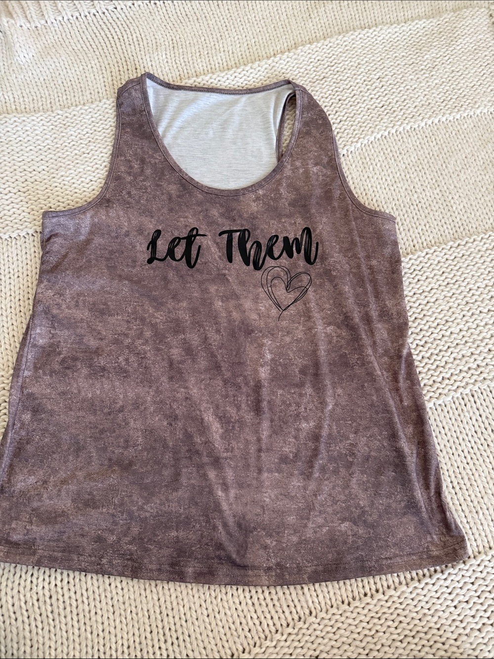 Let Them Heart Women's Mauve Tank Top